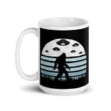 Bigfoot UFO White glossy mug