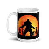 Alien Silhouette White glossy mug