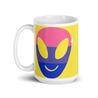 Happy Alien White glossy mug