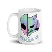 Alien Cat (Called It) White glossy mug