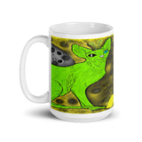 Alien Cat White glossy mug