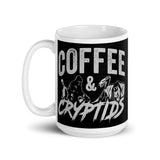 Coffee & Cryptids White glossy mug