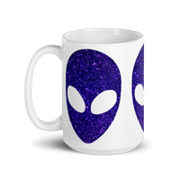 Purple Alien White glossy mug