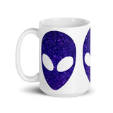 Purple Alien White glossy mug