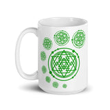 Alien Crop Circles 2 White glossy mug