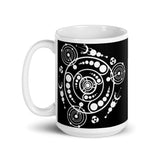 Alien Crop Circles 4 White glossy mug