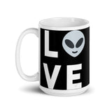 Alien Love White glossy mug