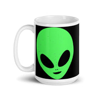 Alien Heads White glossy mug