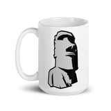 Easter Island Moai White glossy mug