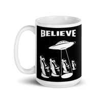 Easter Island Abduction White glossy mug