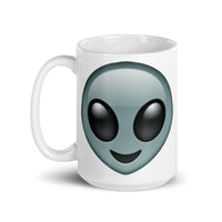 Alien Face White glossy mug