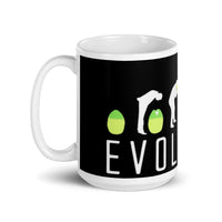 Alien Evolution White glossy mug