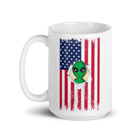 USA Alien White glossy mug