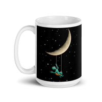 Alien Moon Swing White glossy mug