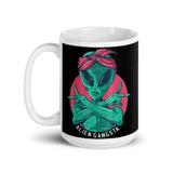 Alien Gangsta White glossy mug