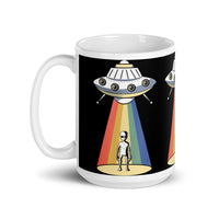 Alien Beam White glossy mug