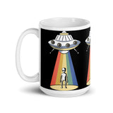 Alien Beam White glossy mug