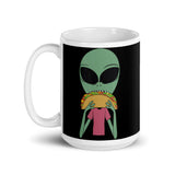 Alien Taco White glossy mug