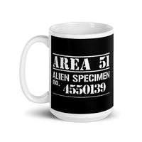 Area 51 Alien Specimen White glossy mug