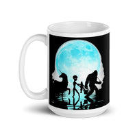 Cryptid Blue Moon White glossy mug