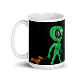 Alien Wiener White glossy mug