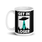 Get in Loser 3 White glossy mug