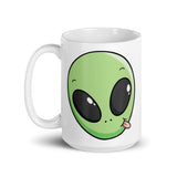 Silly Alien White glossy mug