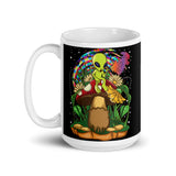 Alien Mushrooms 2 White glossy mug