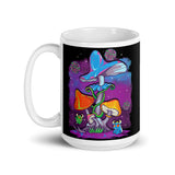 Alien Mushrooms 3 White glossy mug