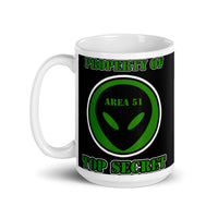 Property of Area 51 White glossy mug