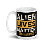 Alien Lives Matter (Storm Area 51) White glossy mug