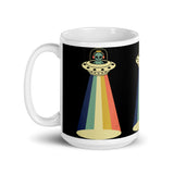 UFO Beam White glossy mug