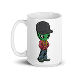 Alien Gangsta White glossy mug