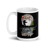 Bigfoot Saw Santa White glossy mug