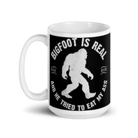 Bigfoot is Real White glossy mug