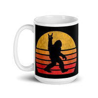 Bigfoot Rocks 2 White glossy mug