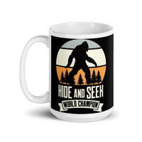 Hide and Seek World Champion (Bigfoot) White glossy mug