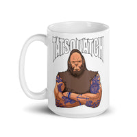 Tatsquatch White glossy mug