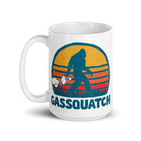 Gassquatch White glossy mug