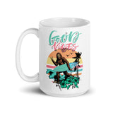 Good Vibes White glossy mug