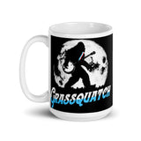 Grassquatch White glossy mug