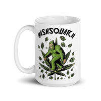 Hashsquatch White glossy mug