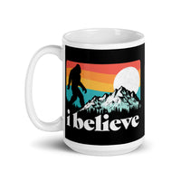 I Believe Bigfoot White glossy mug