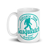 Sasquatch Research Team White glossy mug