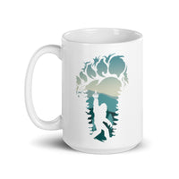 Bigfoot Print White glossy mug