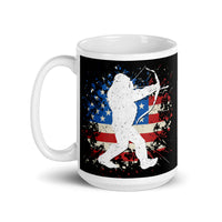 American Bigfoot White glossy mug