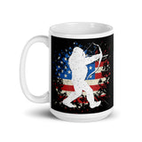 American Bigfoot White glossy mug