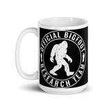 Official Bigfoot Research Team 2 White glossy mug