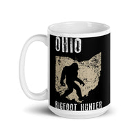 Ohio Bigfoot Hunter 2 White glossy mug