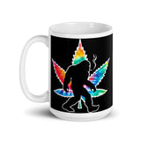 Weed Bigfoot White glossy mug